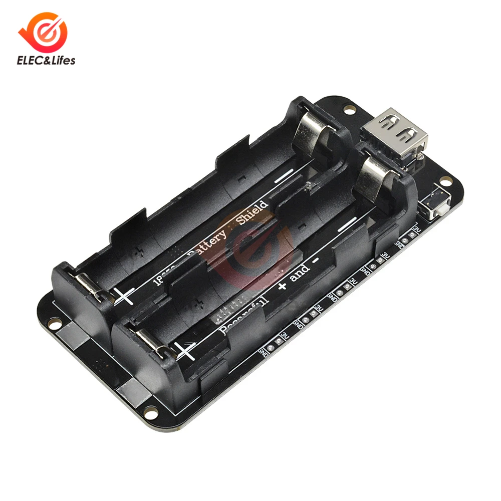 Micro USB 18650 литий-ионная литиевая Защита аккумулятора V8 5 V/3A 3 V/1A Мощность банк Батарея зарядный модуль для Arduino ESP32 ESP8266 WI-FI