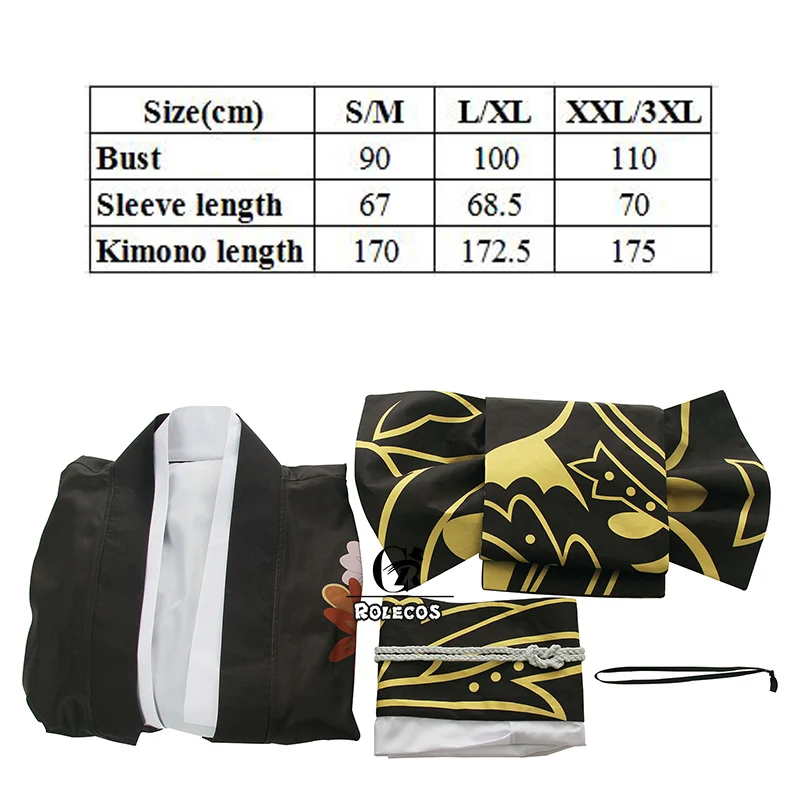 ROLECOS аниме демон Slayer Косплей Костюм кибуцзи музан кимоно киметсу но яйба женское