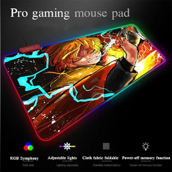 

Yuzuoan XXL Programming MousePad LED Color Light USB USB Cable RGB Gaming Mouse Pad Comfortable Office Suitable Computer Mat