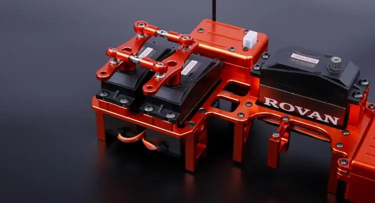 Алюминиевая коробка оборудования. Двойной сервопривод лоток для rofun LT грузовик, SLT грузовик, losi 5ive T
