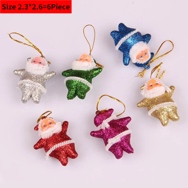 Laser Small drum Christmas Ornament colorful Mini Gift box Christmas Tree pendant New Year ornaments Decorations 12 pcs/bag