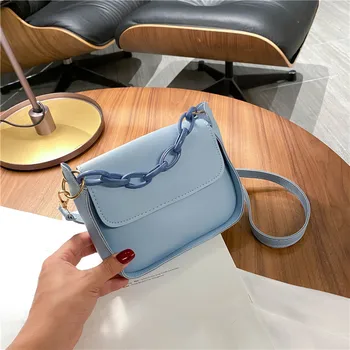 

ins female chic Japanese and Korean messenger small square bag wild retro style college small 2020 early spring