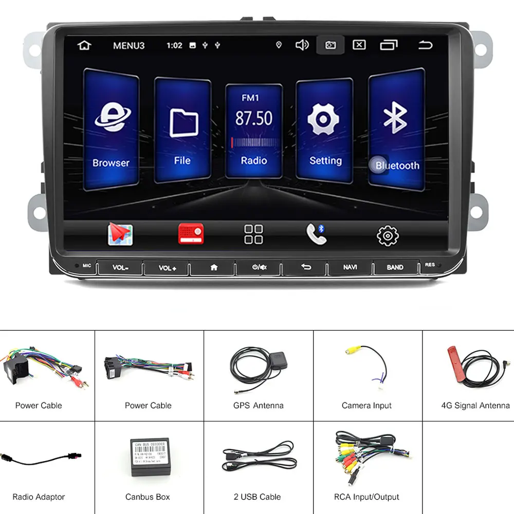 Podofo 2din Android автомобильный радиоприемник GPS Автомобильный мультимедийный плеер 2