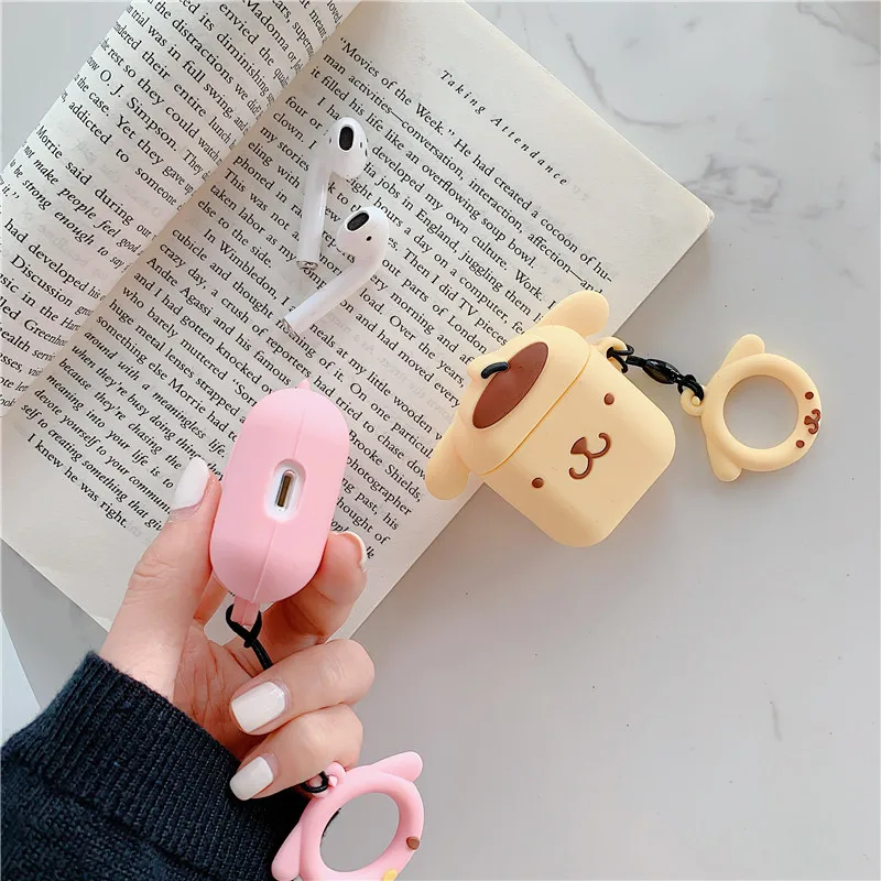 Милый мультфильм силиконовые Bluetooth беспроводные наушники чехол для Apple Airpods защитный чехол для зарядное устройство для Airpods Box Funda