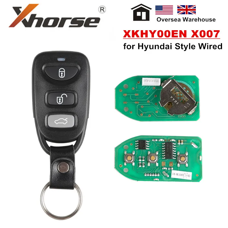 XHORSE XKHY00EN X007 для Hyundai Тип проводной универсальный дистанционный ключ 3 кнопки