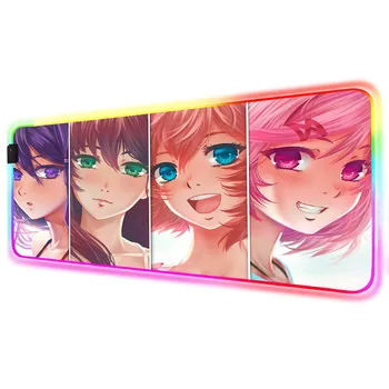 

Mairuige Animated Mouse Pad Cute Four Girls RGB Gaming Accessories LED Lock Edge Computer Notebook Keyboard Pad Gaming Mouse Pad