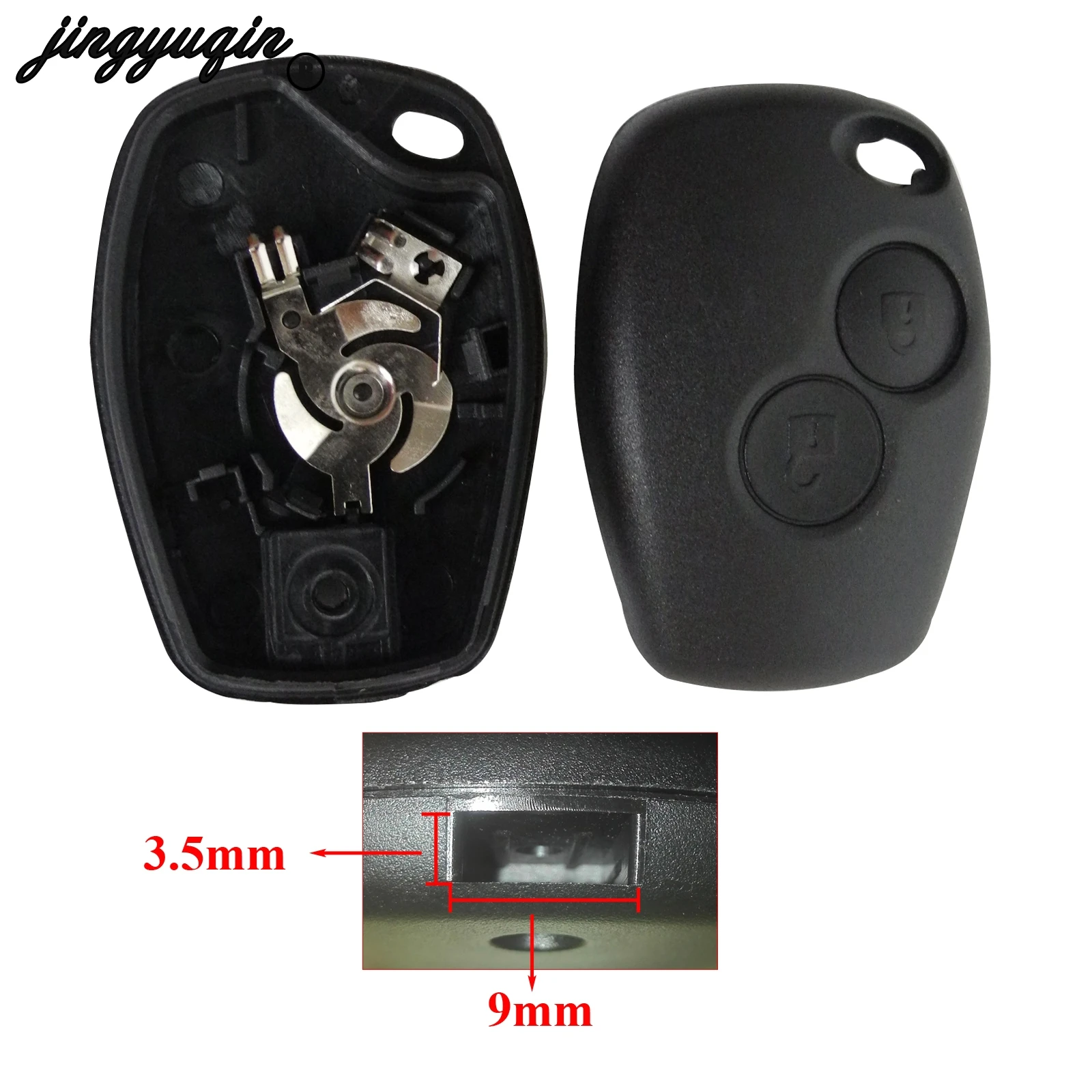 Чехол jingyuqin для Renault Megane Modus Espace Laguna Duster Logan DACIA Sandero Fluence Clio Kangoo 2 кнопки