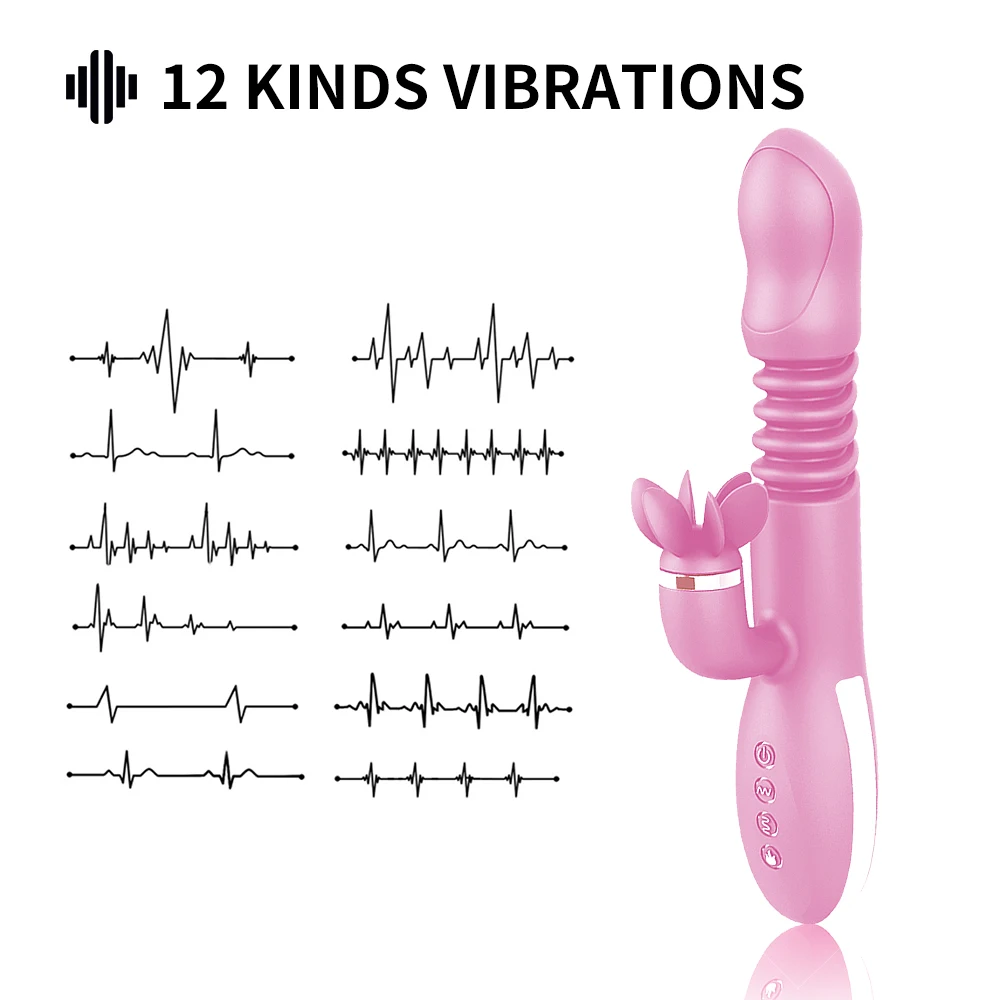 Фаллоимитатор Вибраторы с подогревом телескопический Вибратор Кролик Вагина