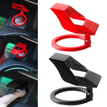 

New Hot Universal Car Engine Start Stop Push Button Switch Cover Decorative Trim Sticker Aluminum Alloy SMR88