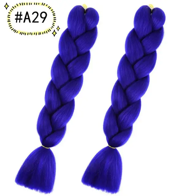 Jumbo Braiding Hair Extensions Kanekalon Braiding Hair 24 Inch Ombre Multiple Tone Colored Synthetic Hair for Women A29
