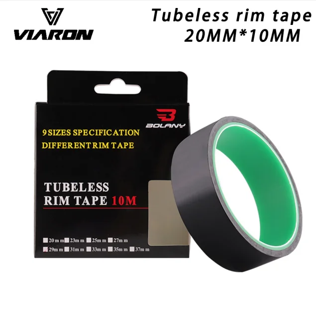 Bicycle Rim Tapes Bicycle Tubeless Tape VIARON Bicycle Tubeless Premium PET Rim Tapes 20/23/25/27/29/31/33/35mm*10m Width Anti-loosening Sealing Tire Pads