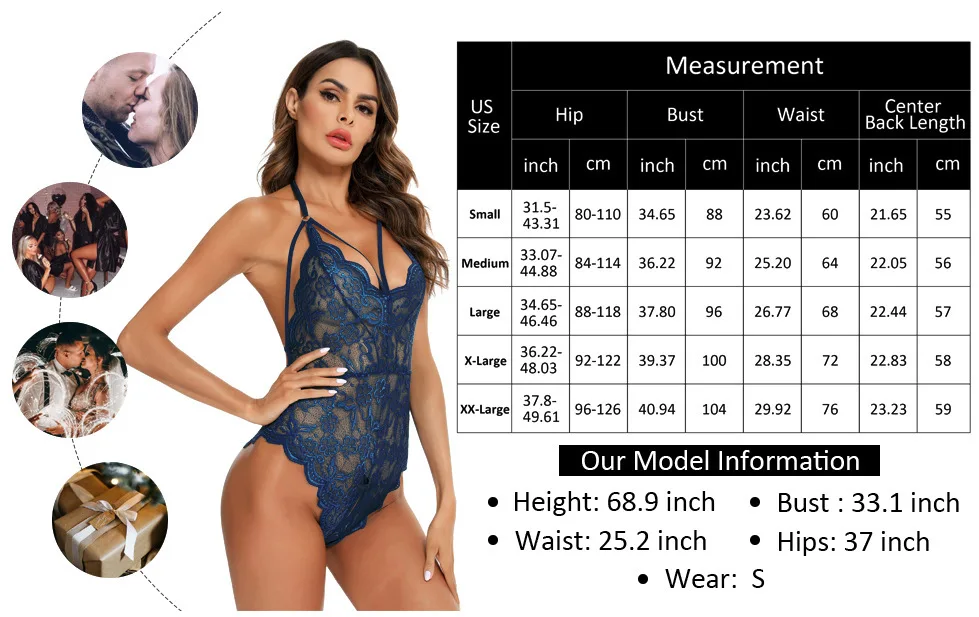 Lingerie Sexy Women's Sexy Hot Lace One-piece Bodysuit Open File Transparent Uniform Suit Perspective Bra Erotic Underwear Set cute underwear sets