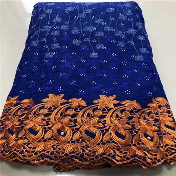 

2019 Latest Swiss voile Lace Fabric 100% Cotton Embroidery 2019 High Quality African French Cotton Net Laces Fabrics For Wedding