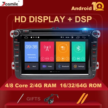 

DSP 4GB 2 Din Android 10 Car Radio GPS Navigation For Amarok Volksagen VW Passat B7 B6 golf 56 Skoda octavia 2 Polo Rear camera