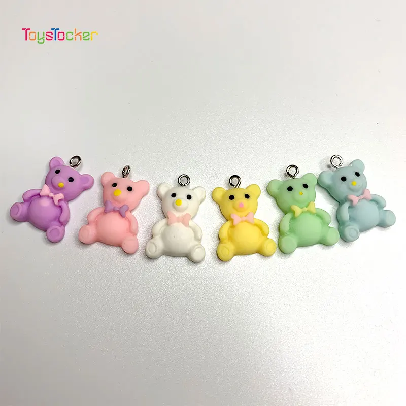 10 шт. Горячая Конфета медведь милые украшения из смолы DIY Gummy серьги брелок для ключей кулон ювелирный Декор аксессуар