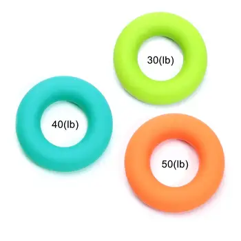 

Strength Finger Hand Grip Muscle Power Training Silicone Ring Exerciser Tool