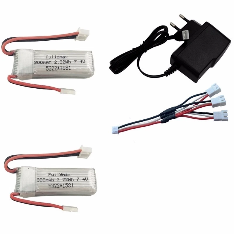 7,4 V 300mAh Lipo зарядное устройство наборы для XK DHC-2 A600 A700 A800 A430 2s 30C 7,4 v lipo батарея для WLToys F959 RC Самолет RTF - Цвет: Светло-зеленый