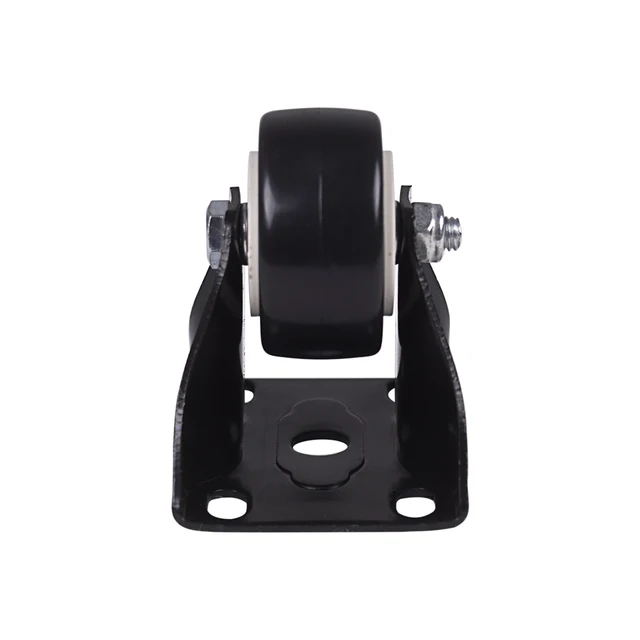 4Pcs 1,5 Hüvelykes Átmérőjű 200 Kg -Os Fekete Poliuretán Rögzített Ricinus Kerekek Kocsi Bútorgyűjtő - Image 6