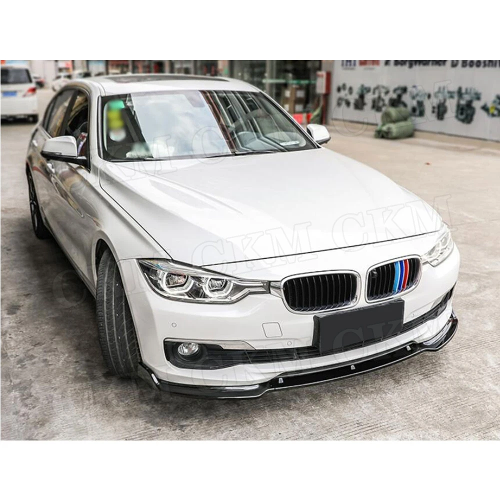 3 шт./компл. ABS передний спойлер для BMW серии F30 F35 стандартный бампер 2012 2018 глянец