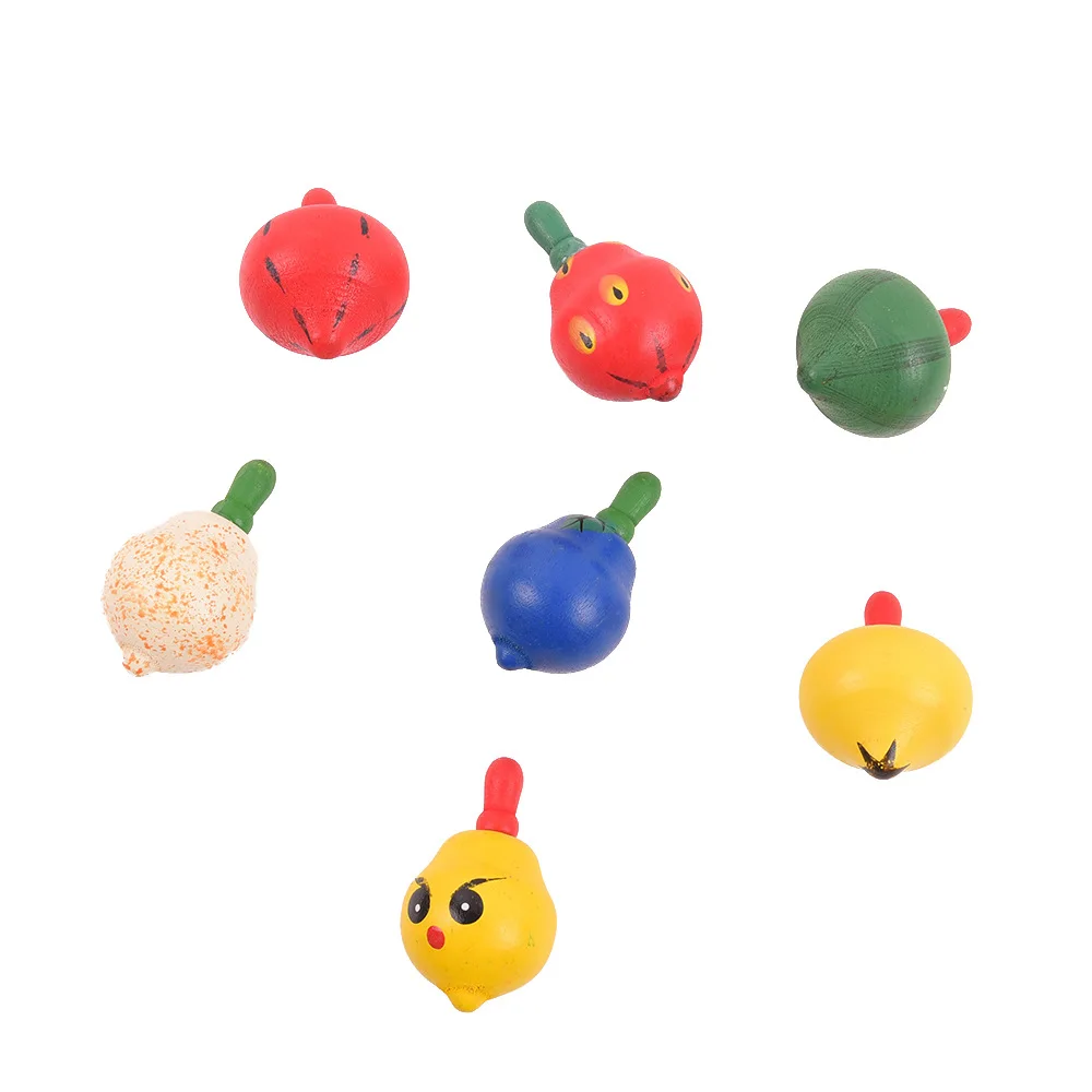 

Huilong Classic Wooden Spinner Rotating Multicolour Fruit Wood Gyro Spinning Top Adult Antistress Toy Hand Turn Gyro Educational