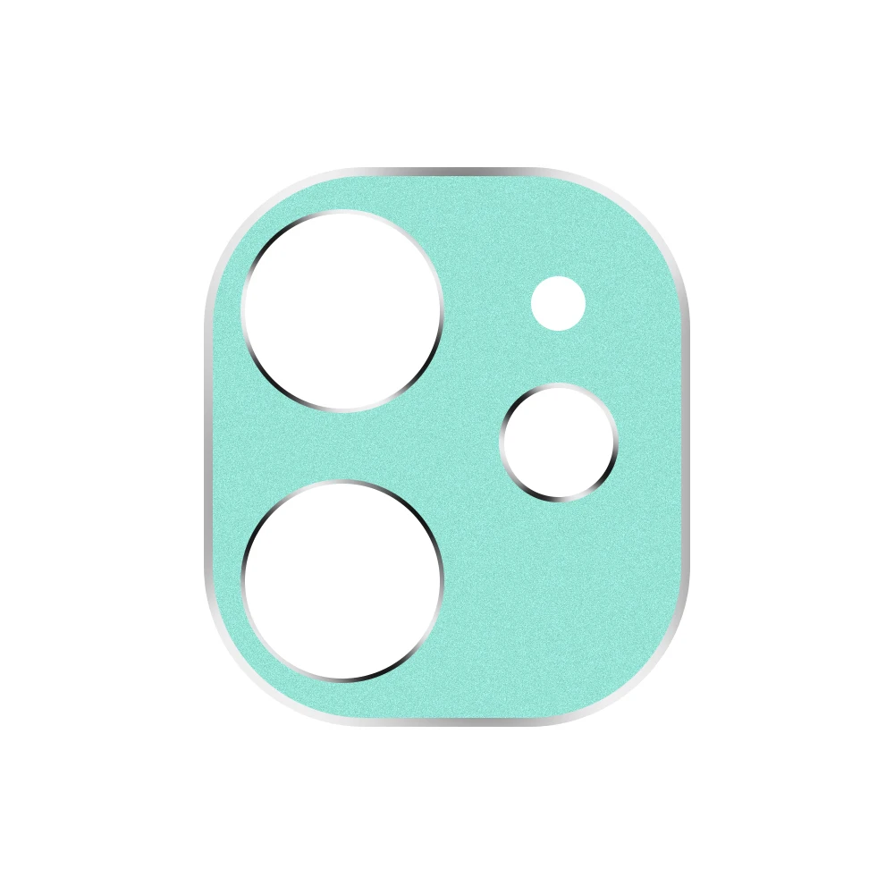 light green Новинка, защита объектива камеры для iPhone, металлический сплав, закаленное стекло, защитный чехол, кольцо, рамка для iPhone 11 Pro Max - Цвет: light green