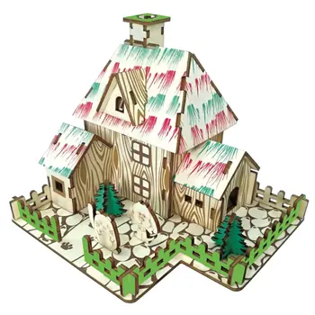 

Wonderful Wizard Hut DIY 3D Wooden Puzzle Woodcraft Assembly Kit Cutting Wood Toys For Christmas Gift 3096