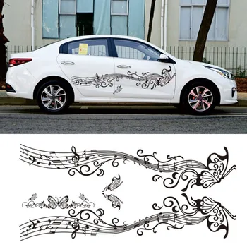 

Car Stickers Butterfly Flower Totem Vehicle Body Side Skirt Styling Sticker Decals Rearview Mirror Stickers Body Pull Flowersd