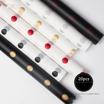 

20pcs 58x58cm Polka Dot Wrapping Paper Films Waterproof Craft Paper Flower Gift Wrapping DIY Scrapbook Florists Packing Material