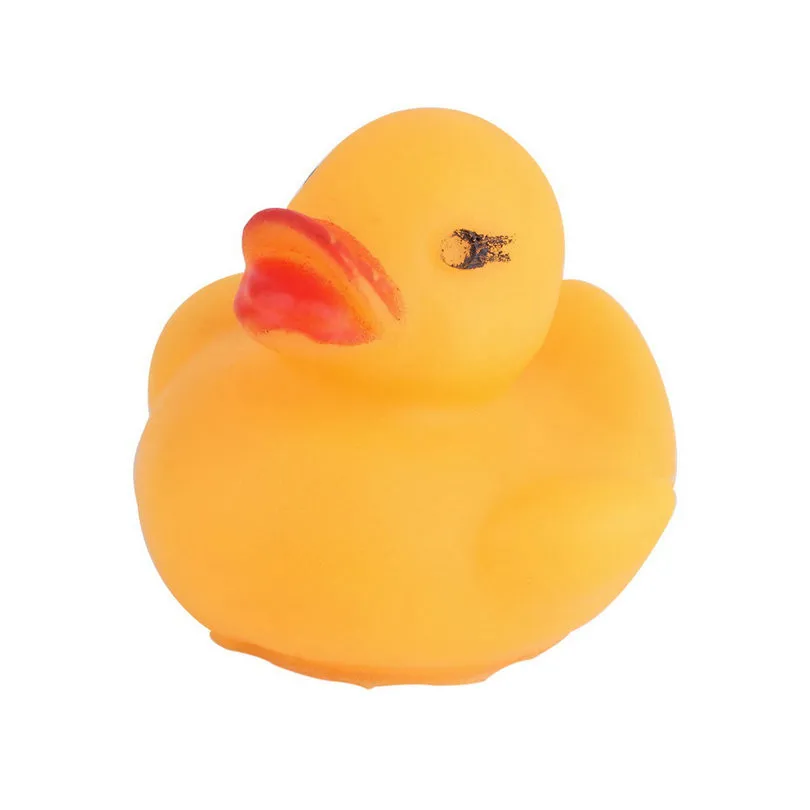 10pcs Baby Bathing Tub Toys Mini Floating Rubber Ducks Yellow Squeaky Duck Interactive Game Toys For Boys Kids Brand New