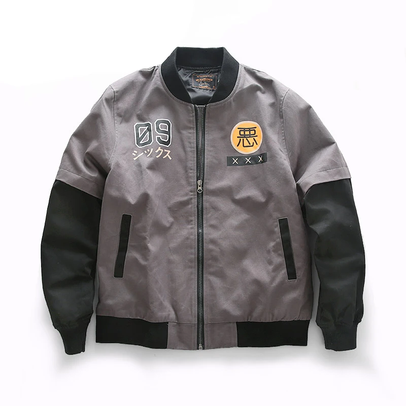 Мужская куртка бомбер MA1 верхняя одежда в японском стиле с принтом милитари пилот
