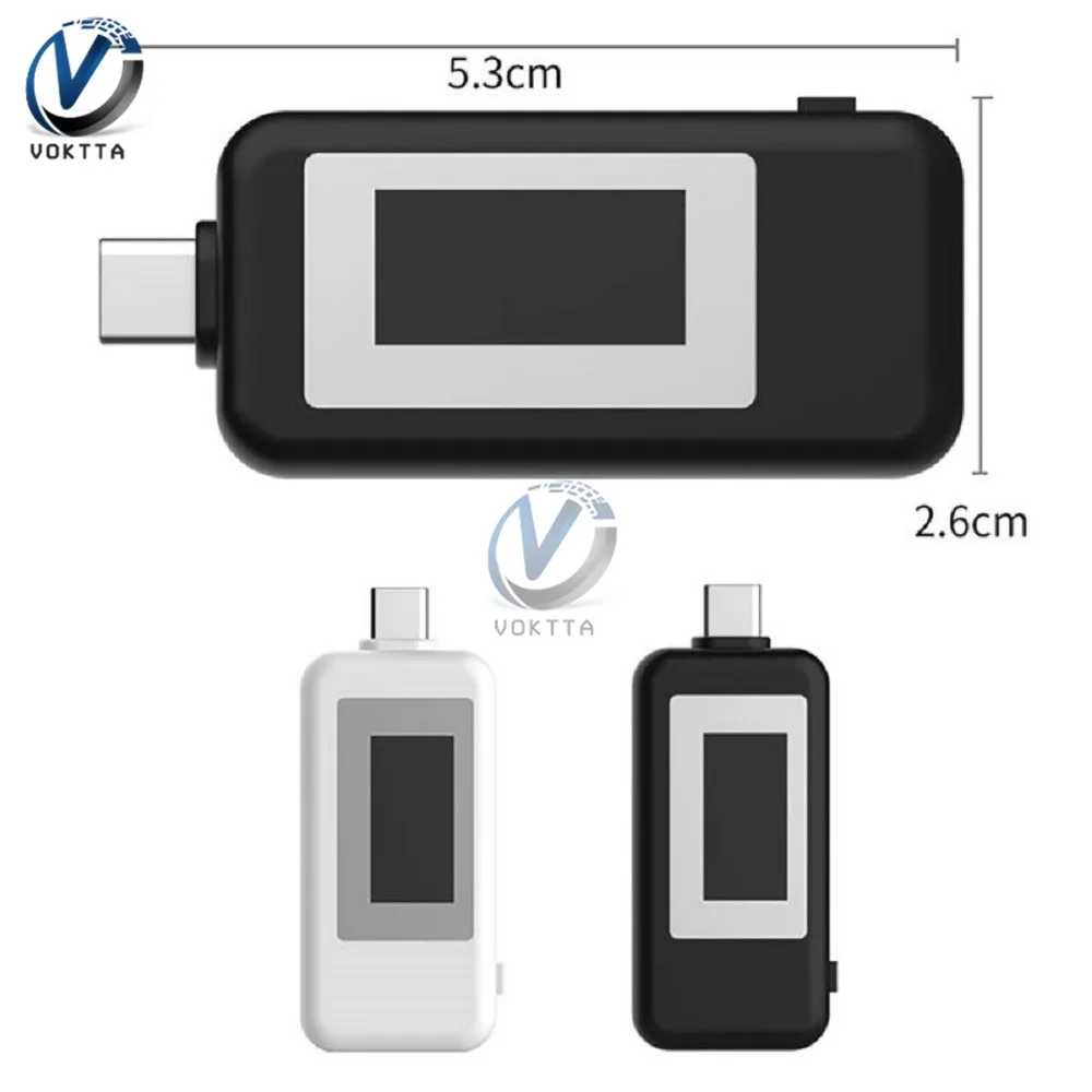 USB тестер Type C ЖК цифровой вольтметр амперметр напряжения и тока детектор