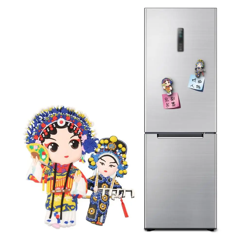 Tangfoo мультфильм милые наклейки на стену и холодильник Пекинская Опера Рисунок украшения настенные картины домашнее украшение на холодильник магнит подарки