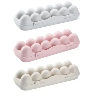 

12 Grids Plastic Egg Storage Box Egg Tray Holder Portable Wild Picnic Egg Organizer Kitchen Fridge Crisper Storage Container 1pc