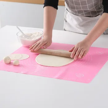 

Silicone Dough Mat Home Kitchen Baking Mat With Scale Rolling Cutting Board Non-stick High Temperature Baking Mat