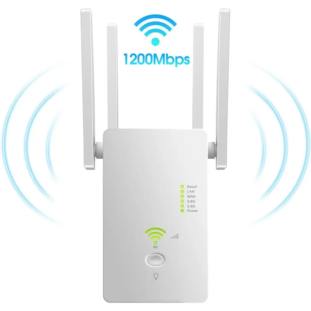 Усилитель сигнала Wi Fi KuWFi 1200 Мбит/с 2 4/5 ГГц с антенной|Беспроводные роутеры| |