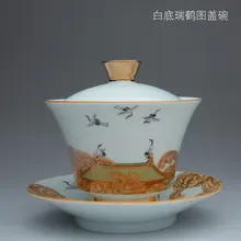 Керамическая эмалированная цветная чаша, чайная чашка, ручной китайский чай, китайский стиль, кунг-фу, зеленый чай Tie Guan Yin, чайная посуда