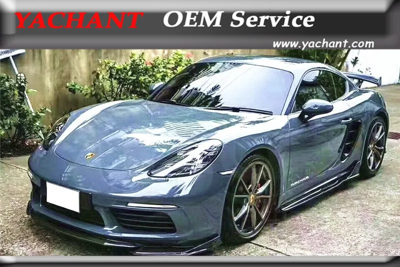 Car-Styling Carbon Fiber Bodykits Fit For 17-18 Cayman Boxster 718 AMSP Style Body Lip Kit Front Skirts Rear Spats | Автомобили и