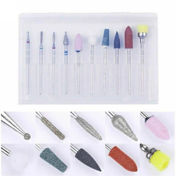 

10pcs/box Milling Electric Nail Drill Bit Ceramic Nail Drill Bits Cuticle Cutter for Manicure Pedicure Tool Kit Accessories