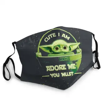 

Baby Yoda Cute Non-Disposable Face Mask The Mandalorian Star Wars Anti Haze Dustproof Protection Cover Respirator Muffle