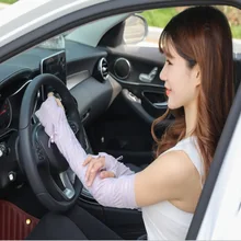 Корейский стиль,, защита от солнца, перламутровые манжеты, женские, вискоза, для езды, спорта, вождения, УФ-защита, для улицы, рукав на руку