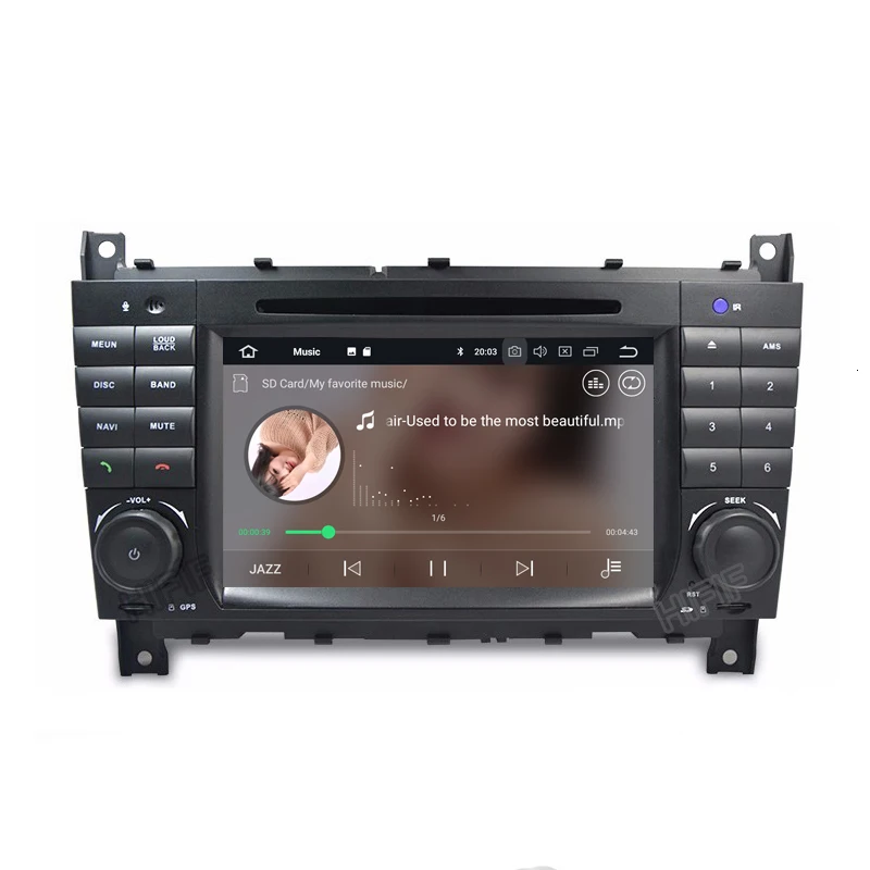 Perfect DSP 7" 2 Din Quad Core Android 9.0 Car DVD GPS For Mercedes/Benz C Class W203 2004-2007 C200 C230 C240 C320 C350 CLK W209 04-11 4