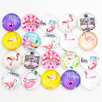 

50pcs/Lot 12mm Photo Glass Cabochons Mixed Color Cabochons For Bracelet earrings necklace Bases Settings-E5-05