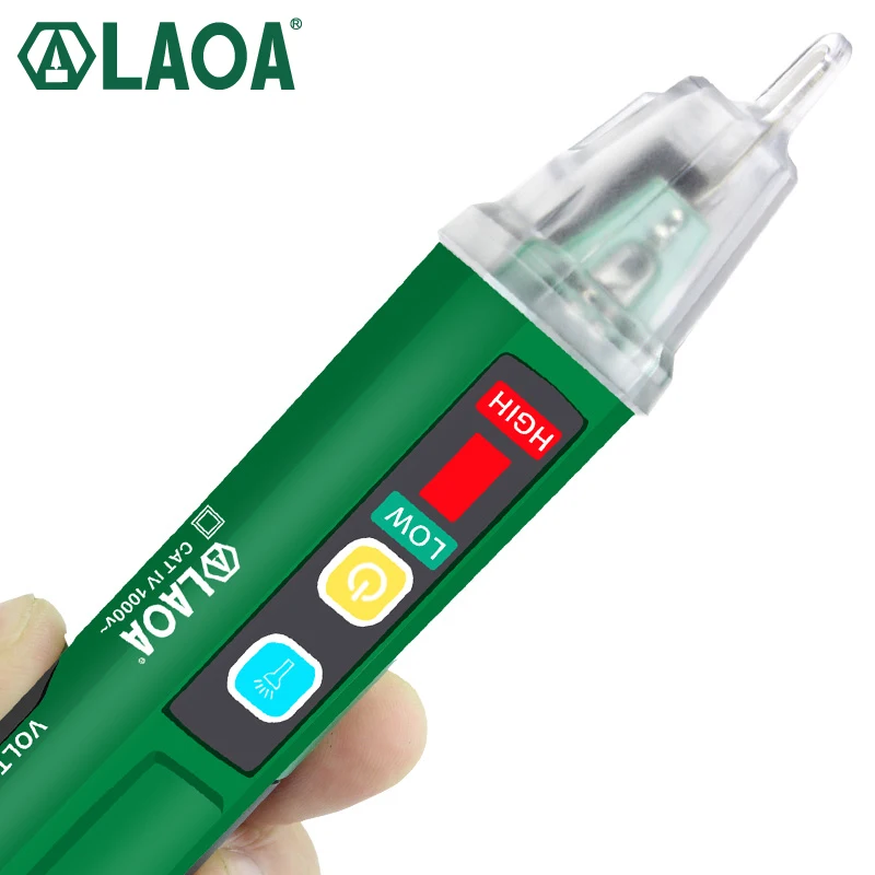 LAOA Voltage Meter Induction Probe Pen Detectors Smart Non-Contact Electric Sensor Tester Pen 90-1000V Current Electrician Tool — view 4