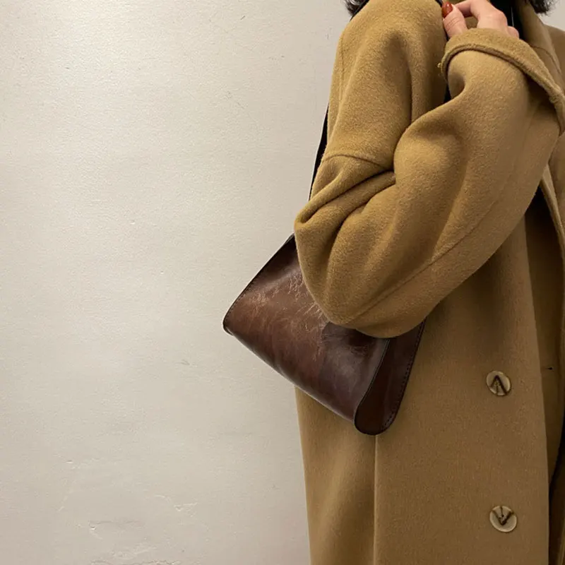 Fashion Retro Baguette Bag Pu Leather Lady Shoulder Bag Simple Style Winter High Quality Female Crossbody Bag Fashion Retro Baguette Bag Pu Leather Lady Shoulder Bag Simple Style Winter High Quality Female Crossbody Bag