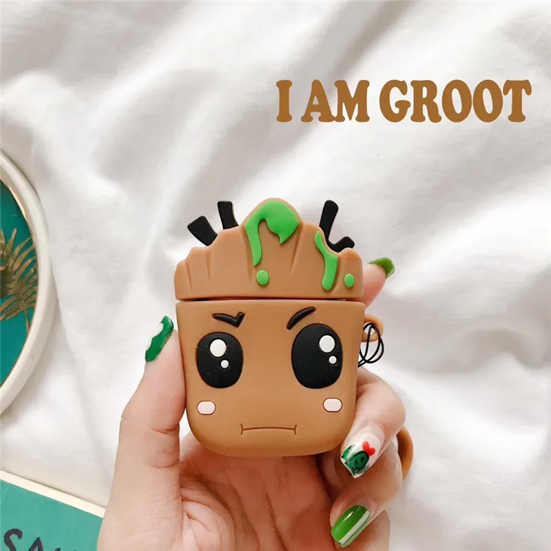 Для Airpods Pro Ent Groot Bluetooth беспроводной Чехол для наушников для AirPods 1 2 чехол силиконовый милый мягкий чехол для Air pods Чехол Коробка