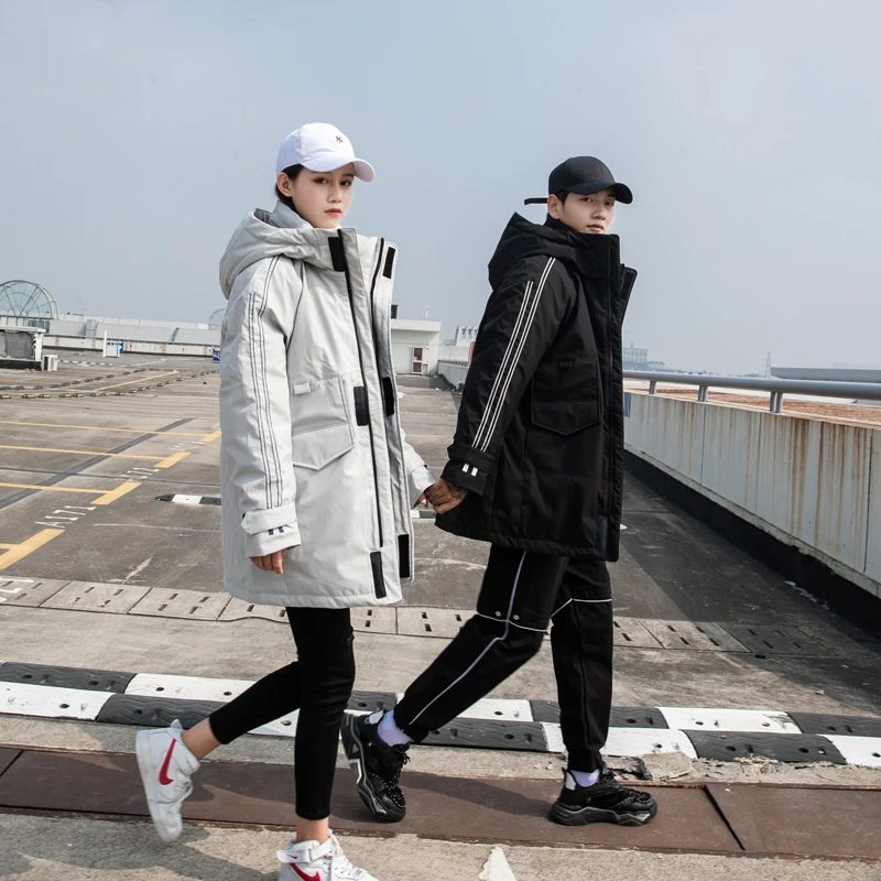 

Mens Brand Coat for Winter Clothing 2020 Fashion Trends Men Warm Long Puffer Jacket with Zipper -30 White Duck Down Bubble Coats