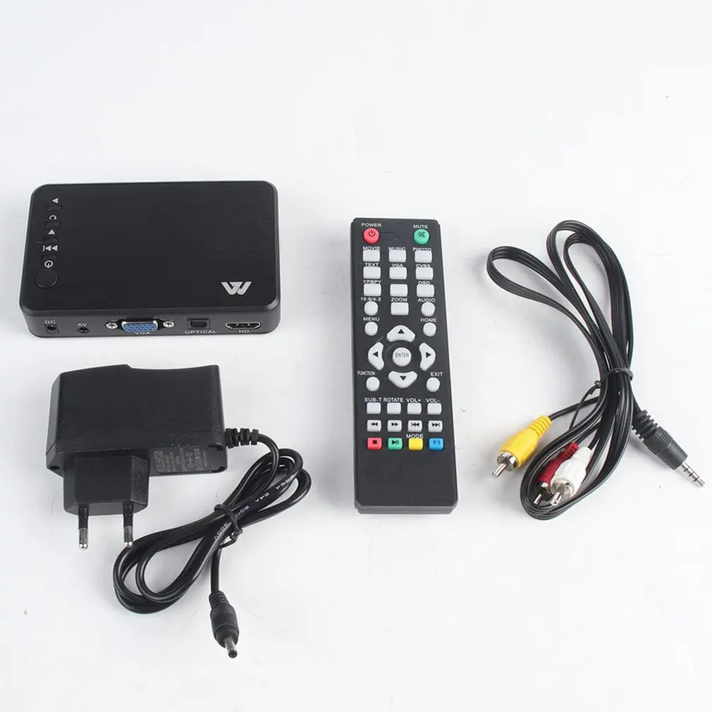 Mini 1080P HD Multimedia Player 5V/2A High Quality HDMI Multimedia TV BOX 3 Outputs HDMI/VGA/AV USB SD Card EU US UK AU Plug - ANKUX Tech Co., Ltd