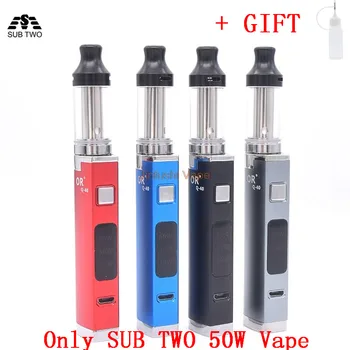 

2pcs SUB TWO 50W Box Mod Vape Pen Kit 510 Thread 3ml Atomizer 900mAh Adjustable Variable Voltage vaporizer Starter Kits