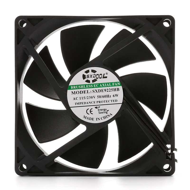Brushless Cooling Fan Rolamento de Esferas Duplo Fios ac 110v 120v 220v 240v 60 mm 70 mm 80 mm 92 mm 120 mm 172 mm Tamanho Opcional ce - Imagem 6
