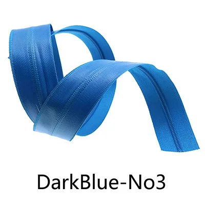 Meetee 2 м 3#5# разъемная застежка-молния нейлона катушка Водонепроницаемый молния Цвет кодовый обратная молния с ползунком DIY одежды на открытом воздухе сумки, швейные принадлежности - Цвет: DarkBlue-No3